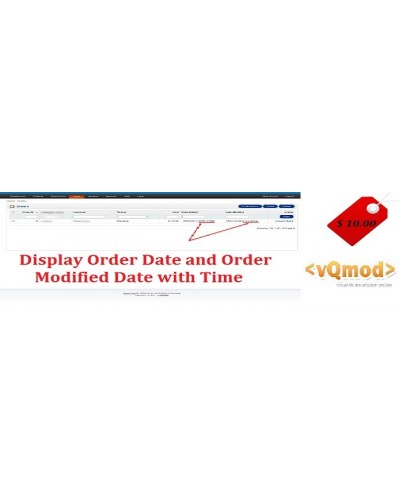 Display Order Date And Order Modified Date with time